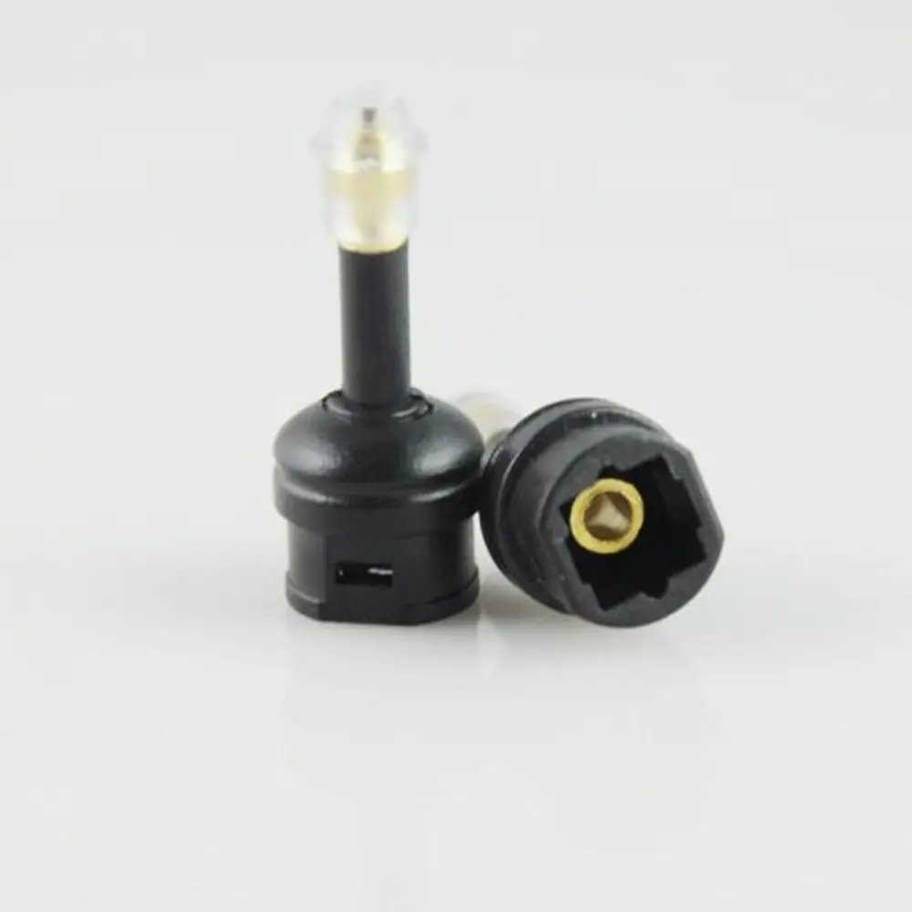 Plastic Newest SPDIF Jack Plug Fiber Optic Mini Black 3Pcs Audio Toslink To 3.5mm Adapter Optical