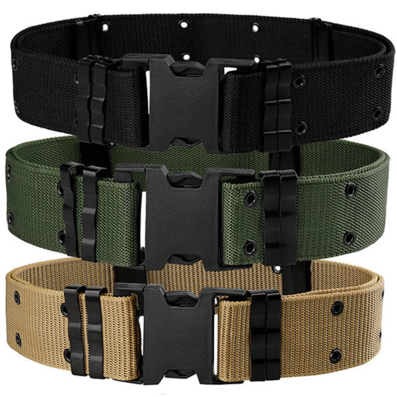 5.5CM Wide Men's Belt Outdoor Multi Function Belt High Quality Canvas for Nylon Male Luxury Belts Sports Jeans Belt Neutral Belt