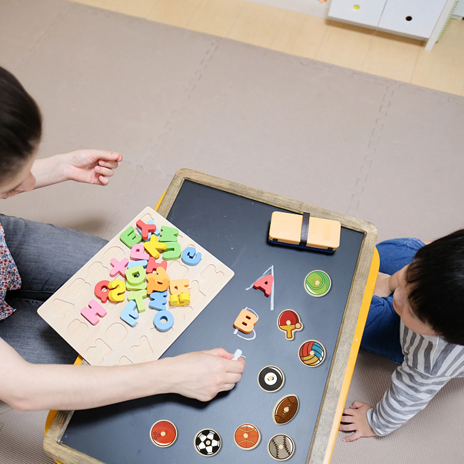 1 Set Holzpuzzle-Brett, Cartoon-Puzzle, pädagogisch für Kinder, Form, Farbe, Lernen, Training, hochwertiges tragbares Geschenkspiel