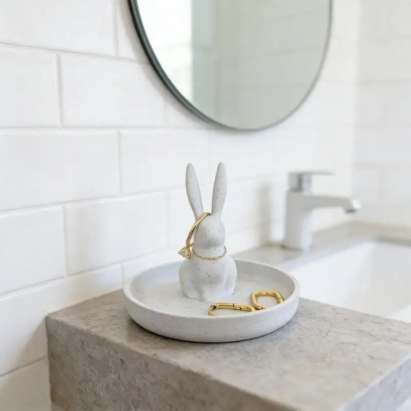  Miniature Rabbit Designs Jewelry Holder Storage Tray For Small Accessories