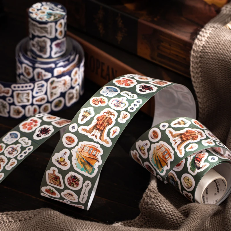 6 عبوات/مجموعة من السفر بين سلسلة الأمم، شريط ورقي فني مزخرف لطيف وجميل