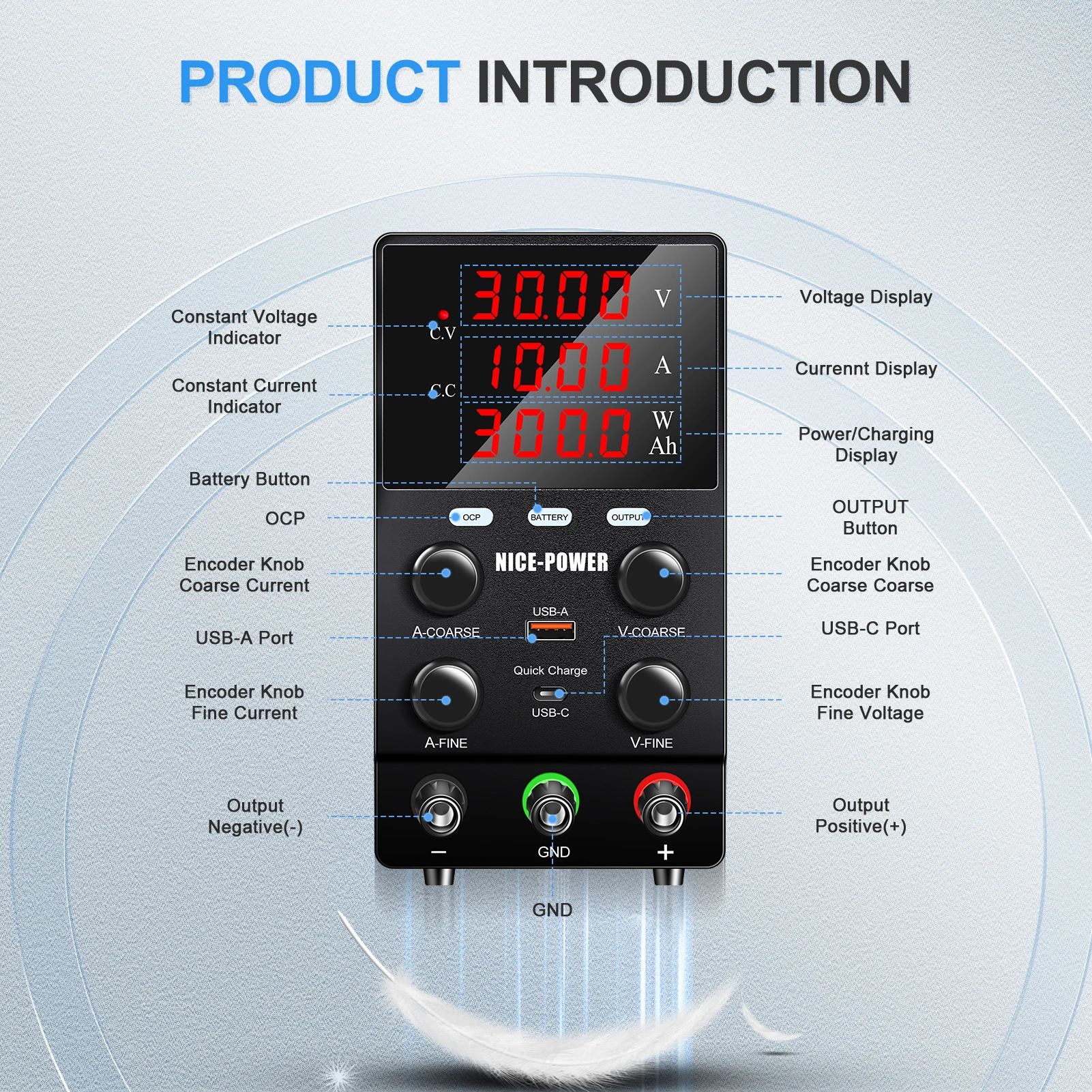 Imagem -05 - Laboratório dc Power Supply para Carregamento da Bateria Ajustável Regulated Bench Power Supply One Touch Saídas 30v 60v