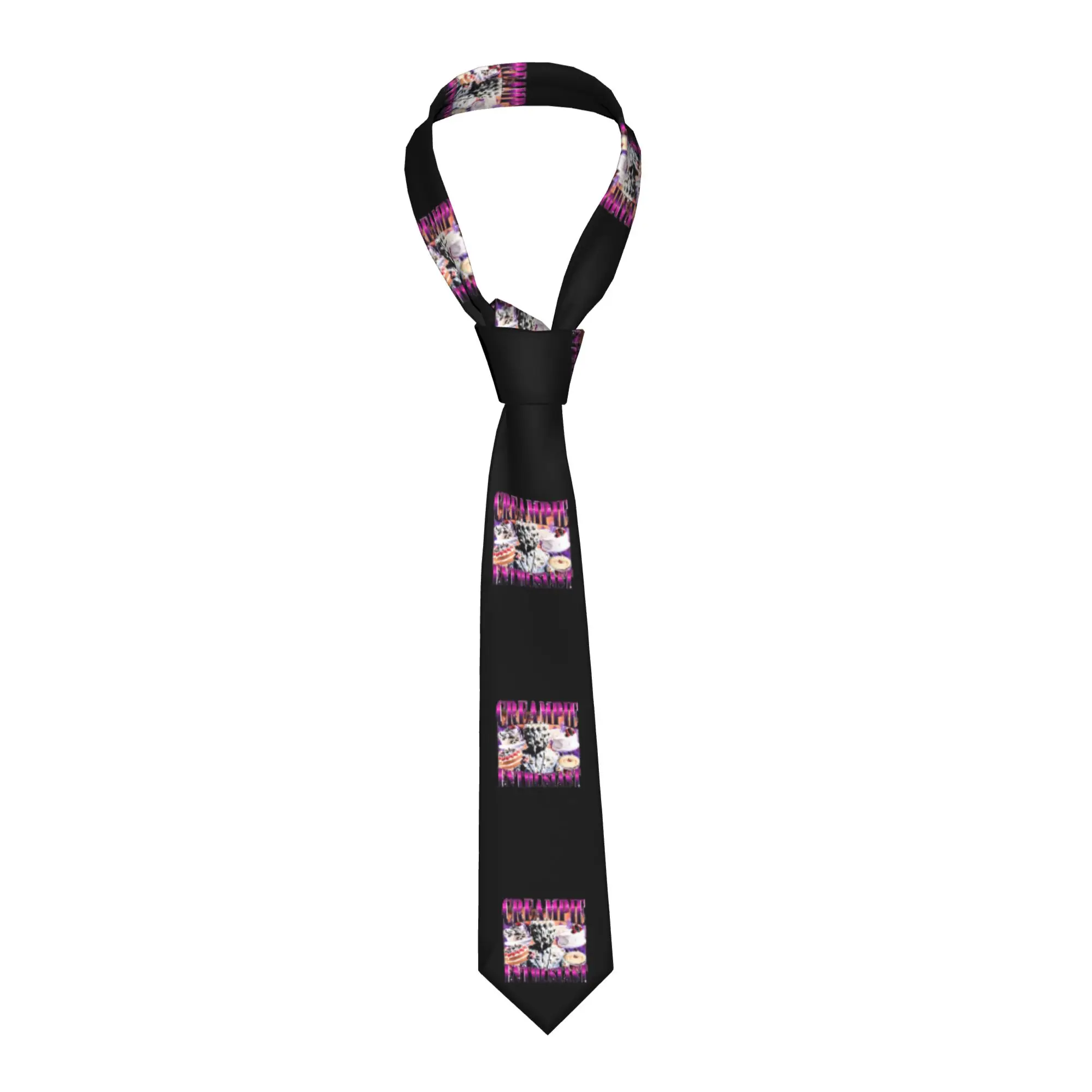 Formal Creampie Enthusiast  Funny Offensive  Necktie for Men Silk  Office Tie