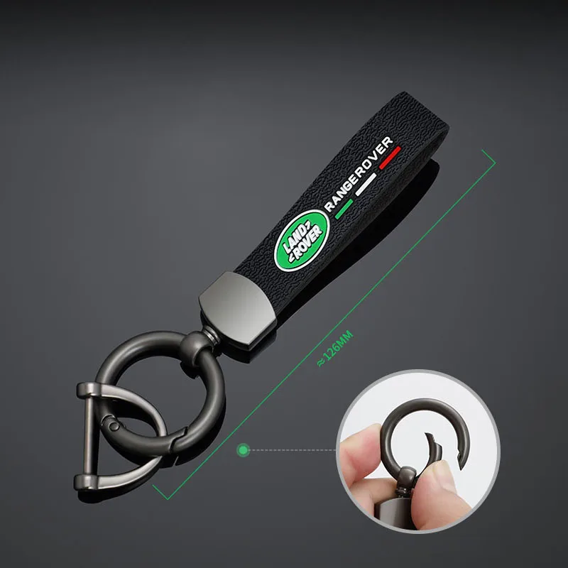 Porte-clés en métal et cuir avec logo de voiture, accessoires pour Land Rover Discovery 3 4 Range Rover Freelander 1 2 SVR Evoque Velar