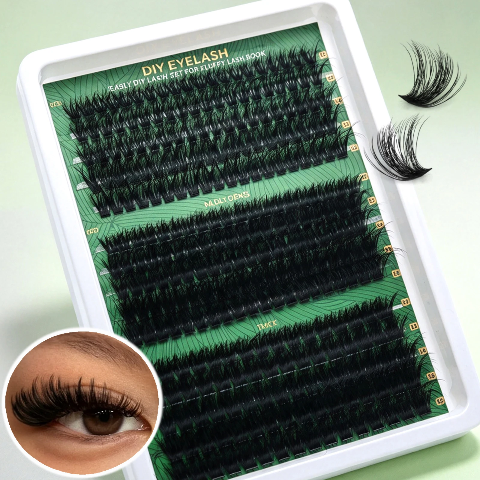 Thick Lash Clusters D Curl 10-16mm Mixed Individual False Lashes Segmented DIY Eyelash Extensions for Daily Party Use