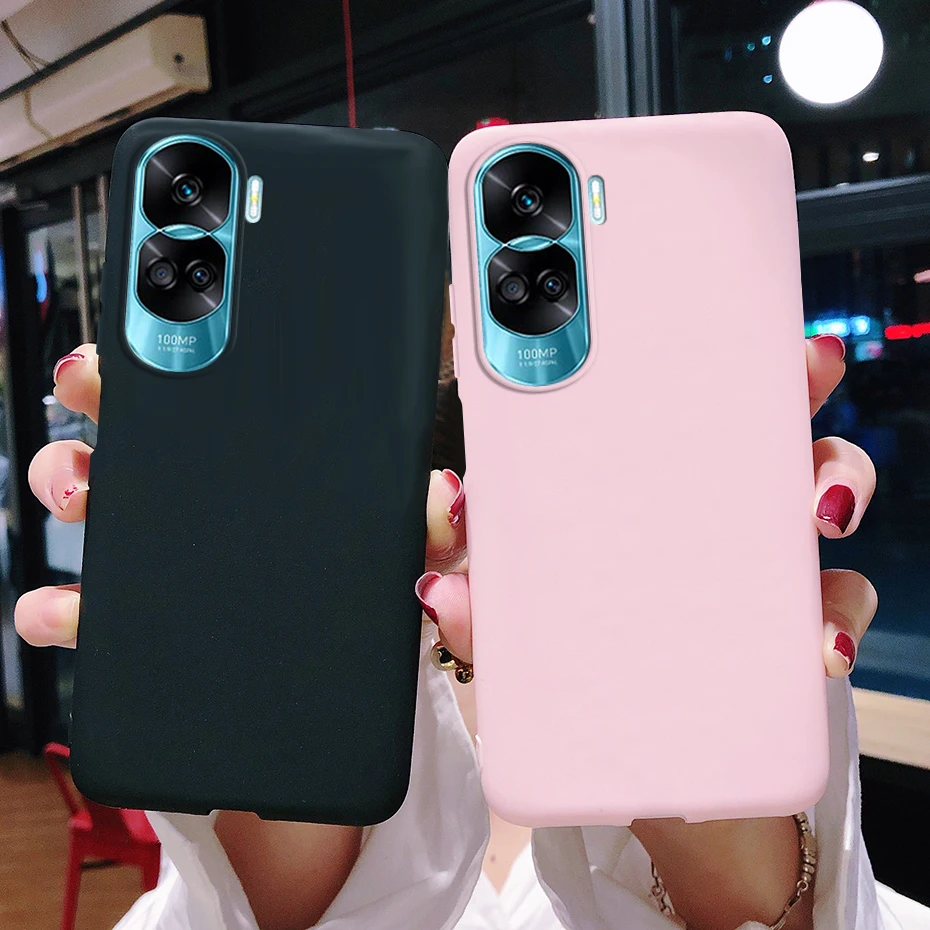 For Honor 90 Lite Case Honor 90 Pro Cover Fashion Simple Candy Color Liquid Silicone Phone Case For Honor90 90Pro 90Lite Cases