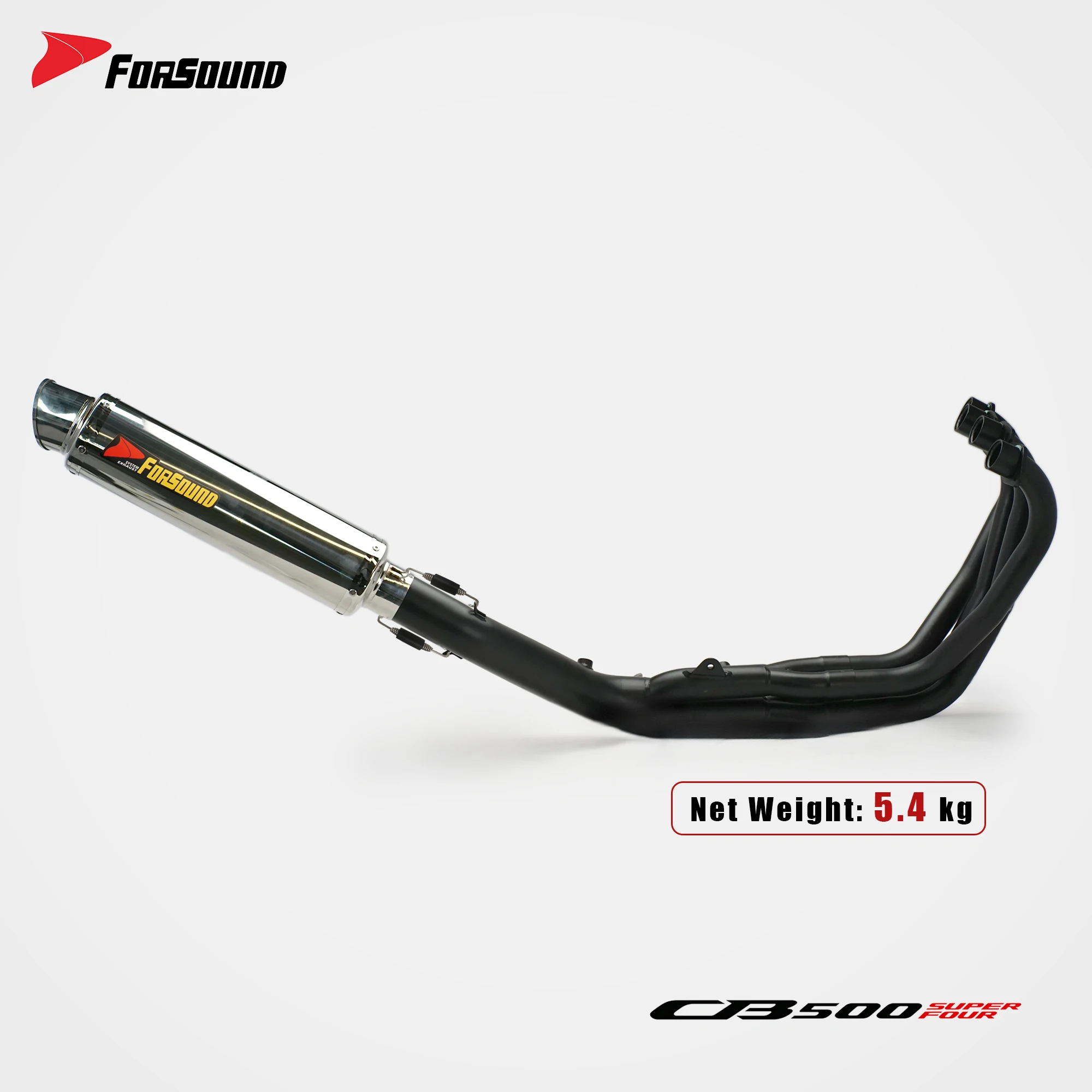 For Honda CB400 SUPERFOUR CB400SF CB500SF Slip-On Front Mid Link Pipe Full Exhaust Stainless Steel Removable DB Killer High Flow