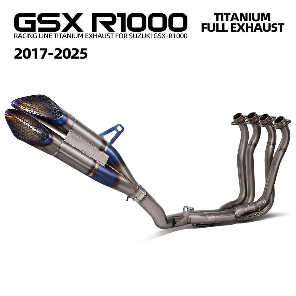DYNAMIC Titanium Racing Exhaust Kit Hot Sale Full Exhaust System for Suzuki Gsxr1000 2017-2024