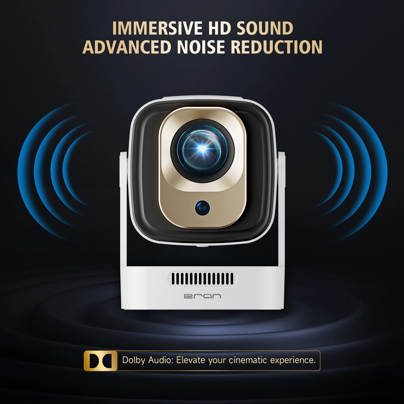 جهاز عرض أصلي 1080P FHDSmart مع Dolby Audio، ودعم 600 ASIN 4K، وتركيز تلقائي AI، ونظام تشغيل Android TV، مع WiFi 6 وBluetooth