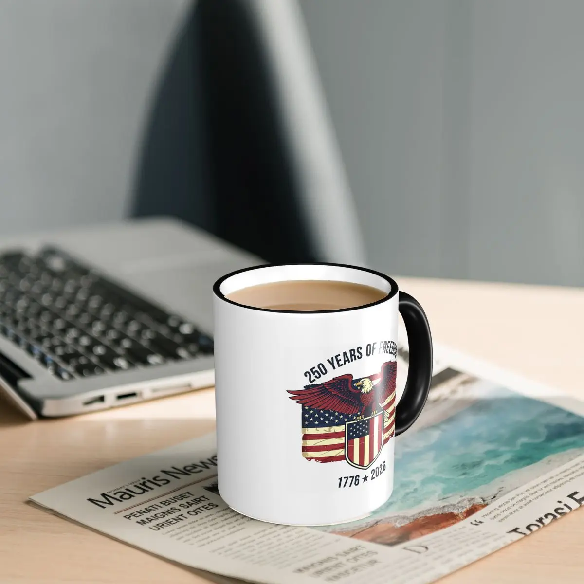 250th American Independence 250 Years Of Freedom Mug Funny Ceramic Coffee Cups Tea Mugs Milk Cup Drinkware Gift for Friends