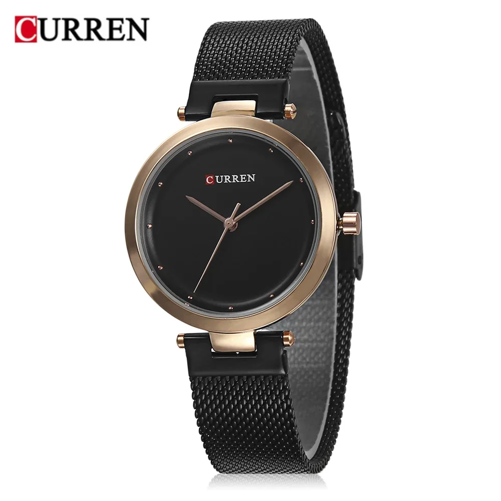 Top Luxury Brand Curren Ladies Watch Steel Band Waterproof Quartz Watch Fashion Casual Watch 9005