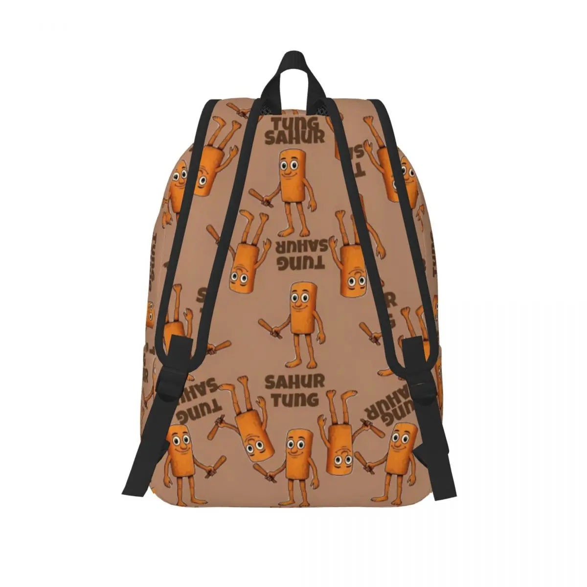 Tung Tung Sahur Italian Brainrot Classical Backpack Gift Student Hiking Travel Funny Meme Daypack Men Women College Shoulder Bag