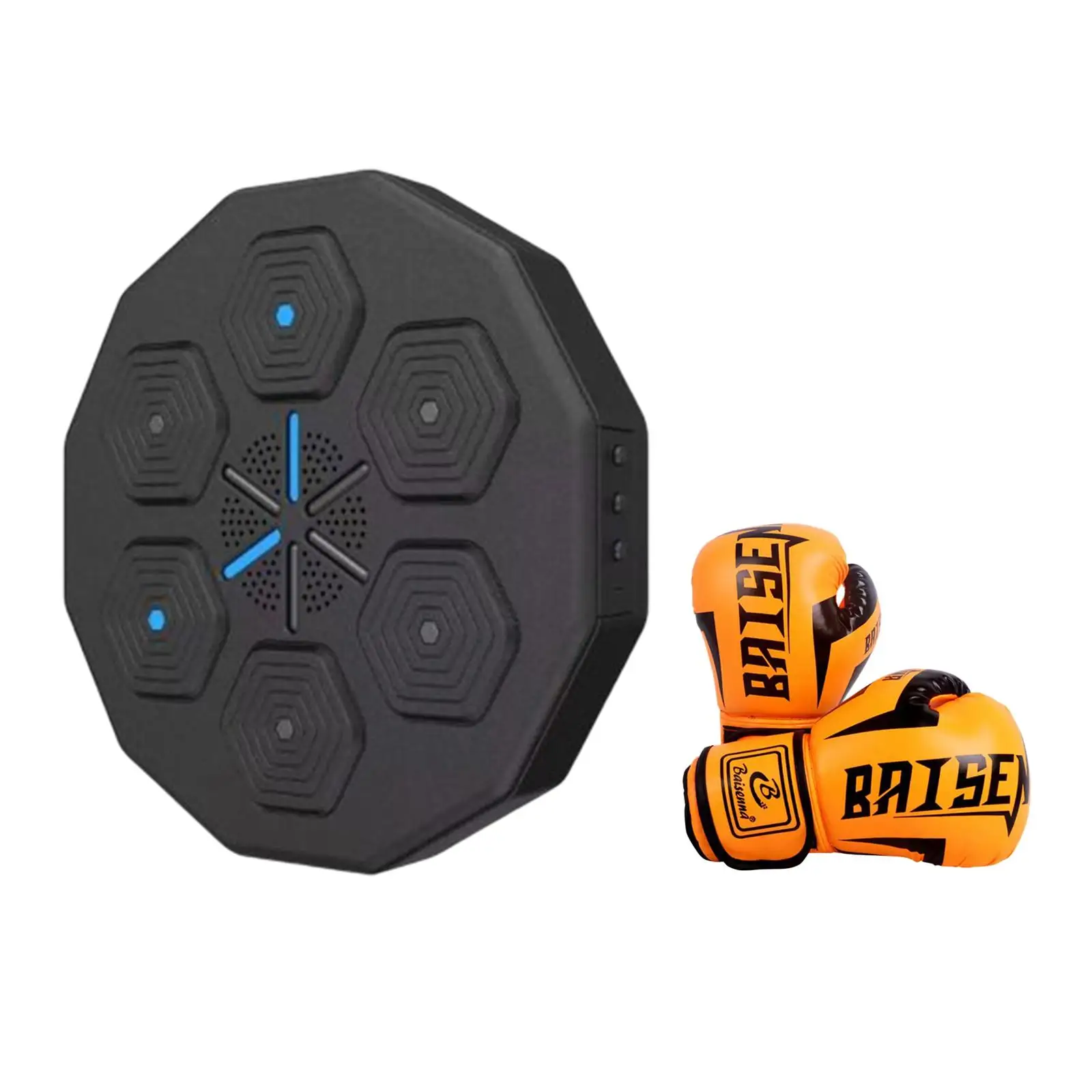 Wall Mounted Boxing Trainer Reaction Target with Gloves for Fitness Training Indoor Exercise Equipment