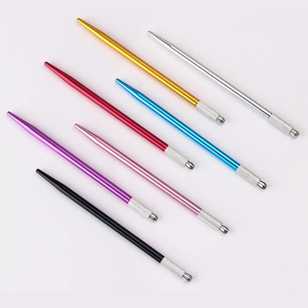 

1PC Light Manual Tattoo Eyebrow Pen Durable Aluminum Pen With Lock-Pin Tech Tattoo Microblading Pen Permanent Makeup Tools