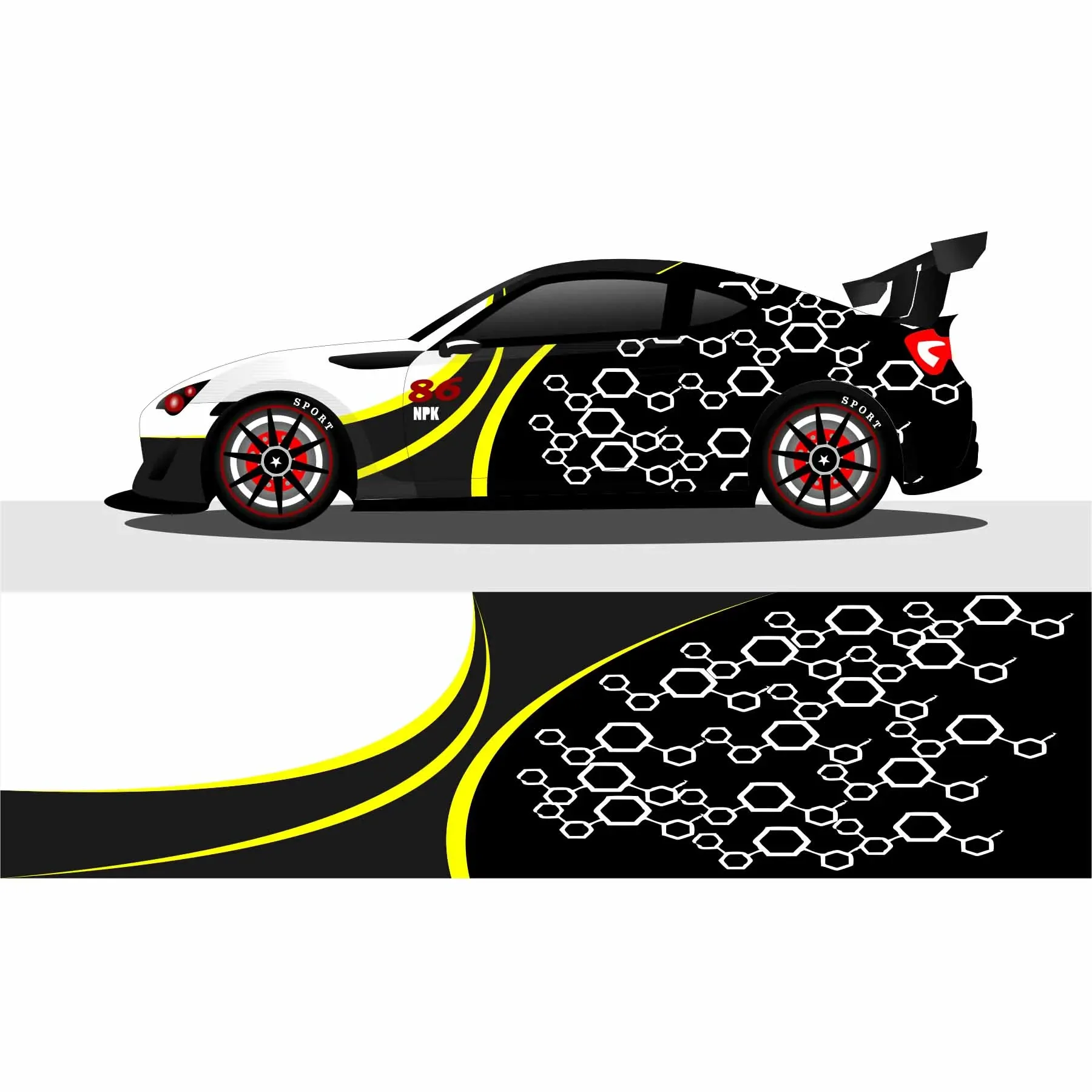 

Car Full Wrap Sticker Car Decal Decorative Cut Body Racing Graphic Decal Vinyl Wrap Car Vinyl Design