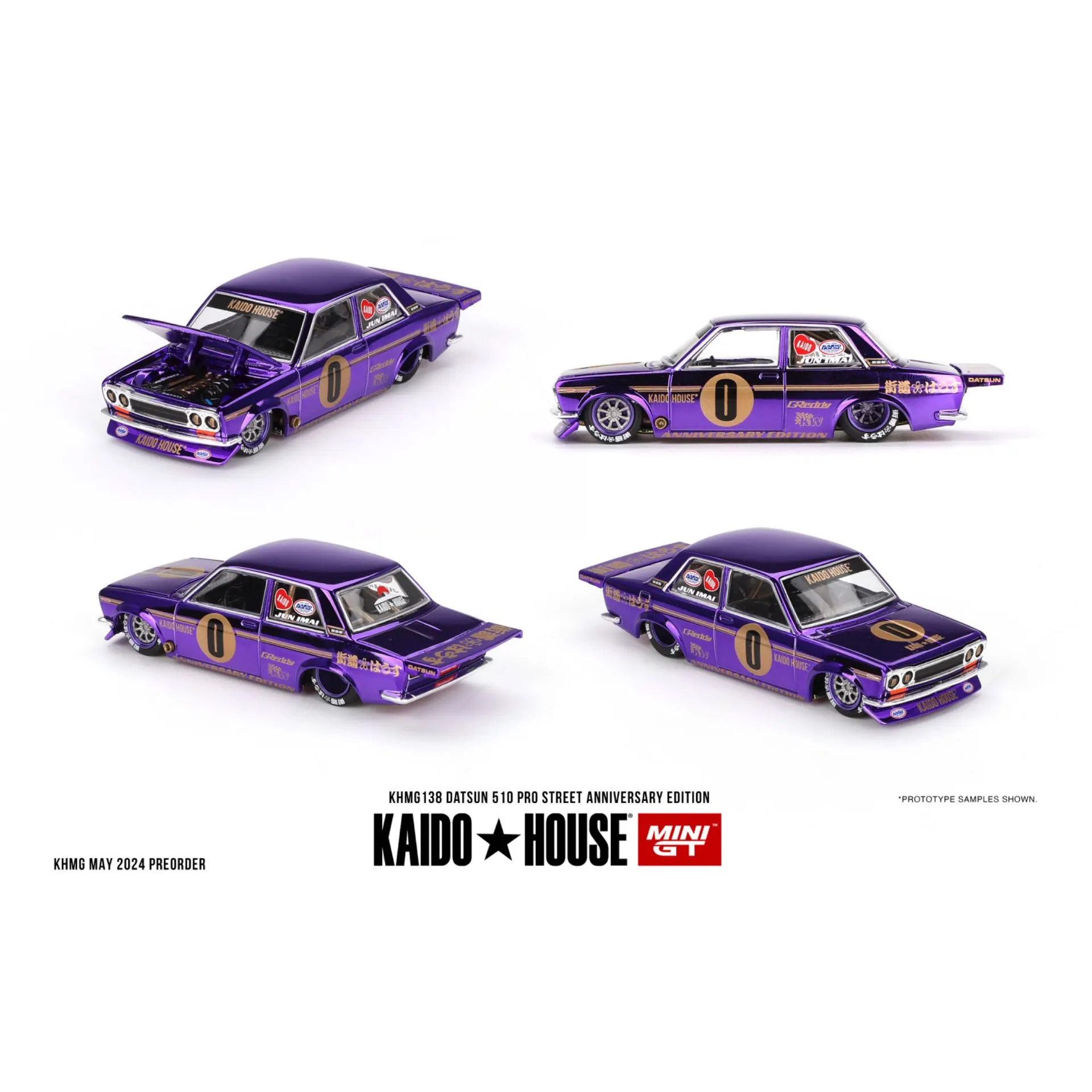 Diecast KaidoHouse x MINIGT 1:64 Scale Datsun 510 Pro Alloy Car Model