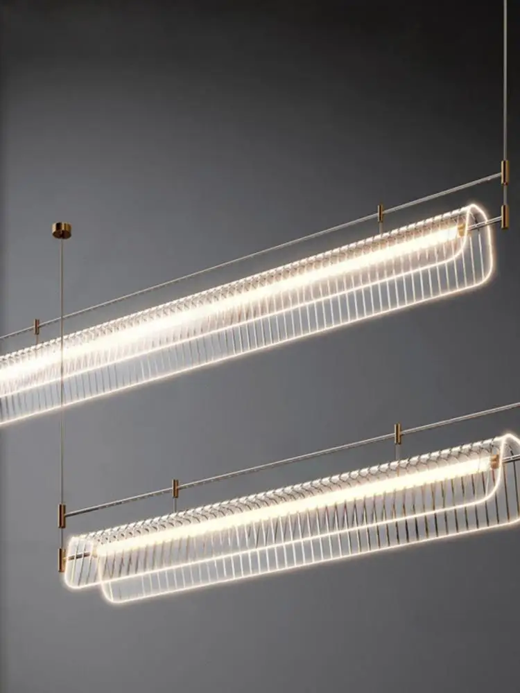 New Minimalist Modern Living Room Dining Table Long Chandelier Creative Nordic Study Office Lighting Home Lamps