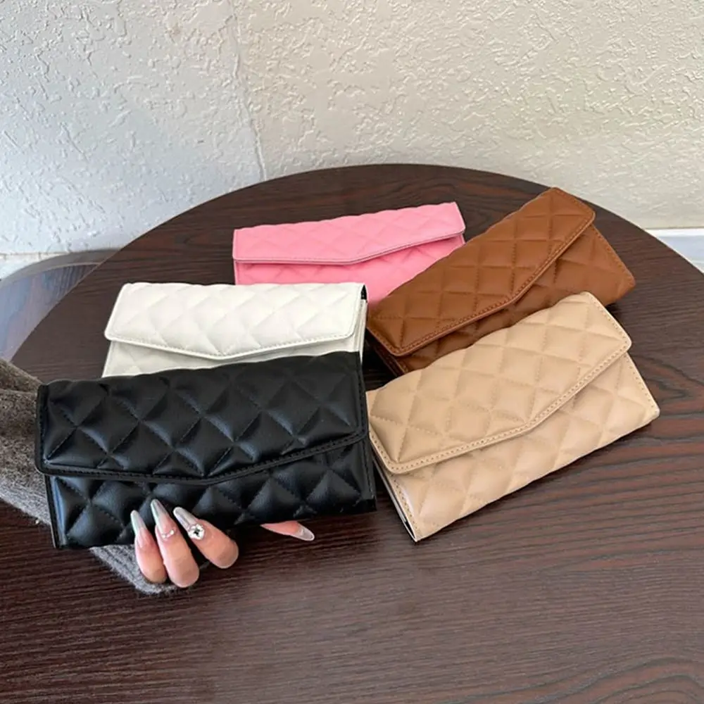 Fashion Women Ladies Holding Long Wallet PU Leather Handbag Multi-function Card Bag Lady Coin Purse Portable Clutch Bag