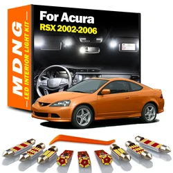 10Pcs LED Interior Reading Dome Trunk Light Car Bulb Kit For Acura RSX 2002 2003 2004 2005 2006 ​Number Plate Lamp Accessories