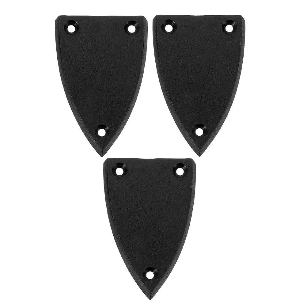 3Pcs Electric Guitar Truss Rod Covers Precision Tuning Black ABS Material Replacement Covers for Guitar Repair Maintenance