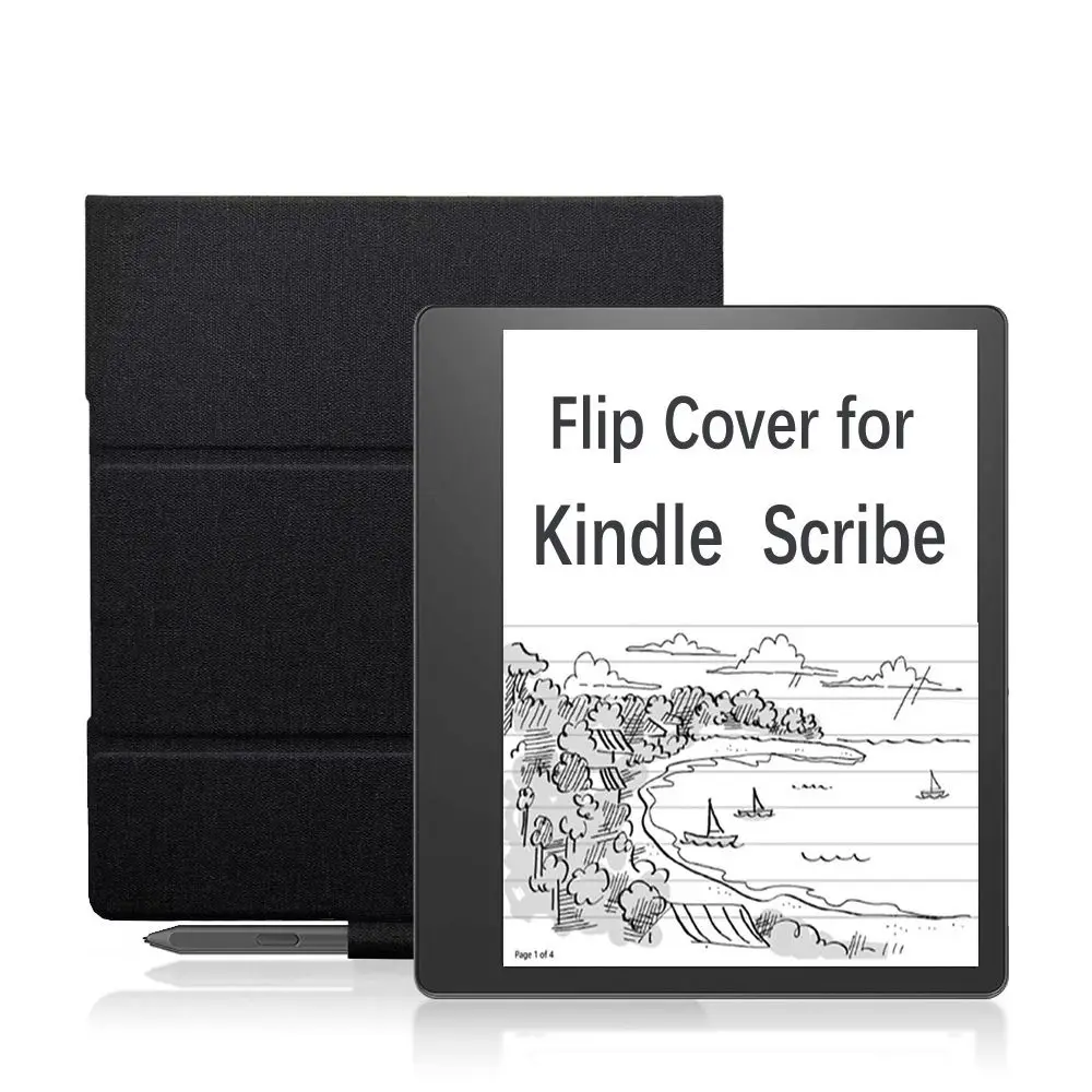 

Folding Stand 10.2" Magnetic E-Reader Case with Pen Slot Auto Wake/Sleep Flip Cover Water-resistant for Kindle Scribe 2022/2024