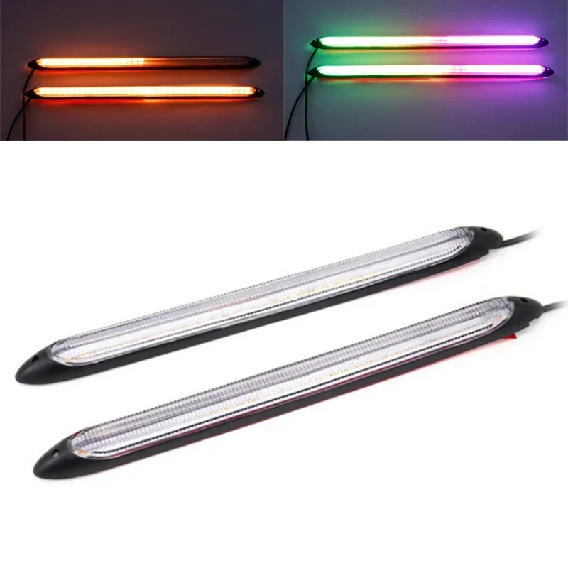 2pcs Led Daytime Running Light Waterproof Streamer Turn Signal Lamp (Length:15.5/23.5/27.5/34.5cm)