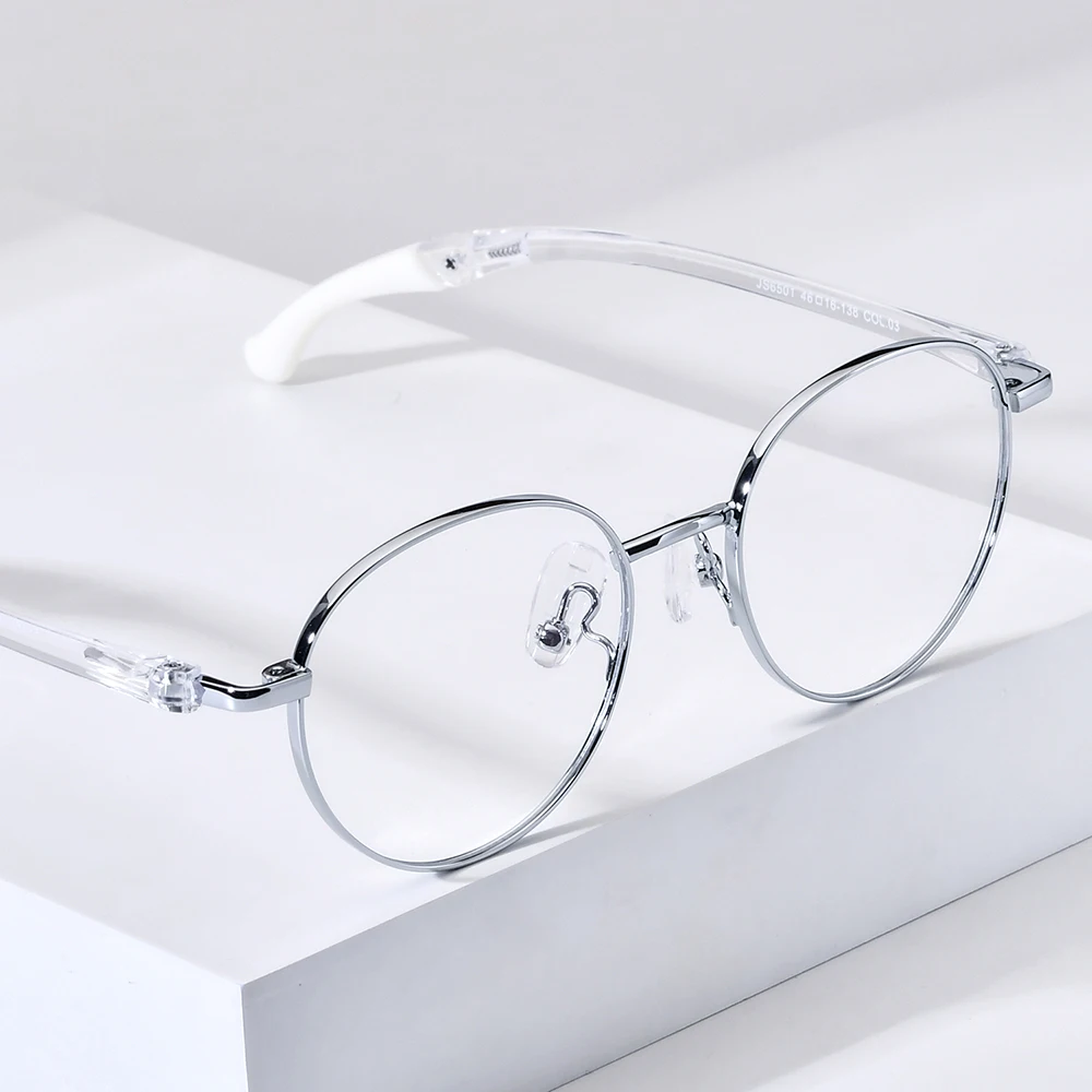 NIANZHEN Metal Teenage Eyeglasses Round Brand Design Student Glasses Frames Ultralight Adjustable Kids Eyewear Spectacles 6501