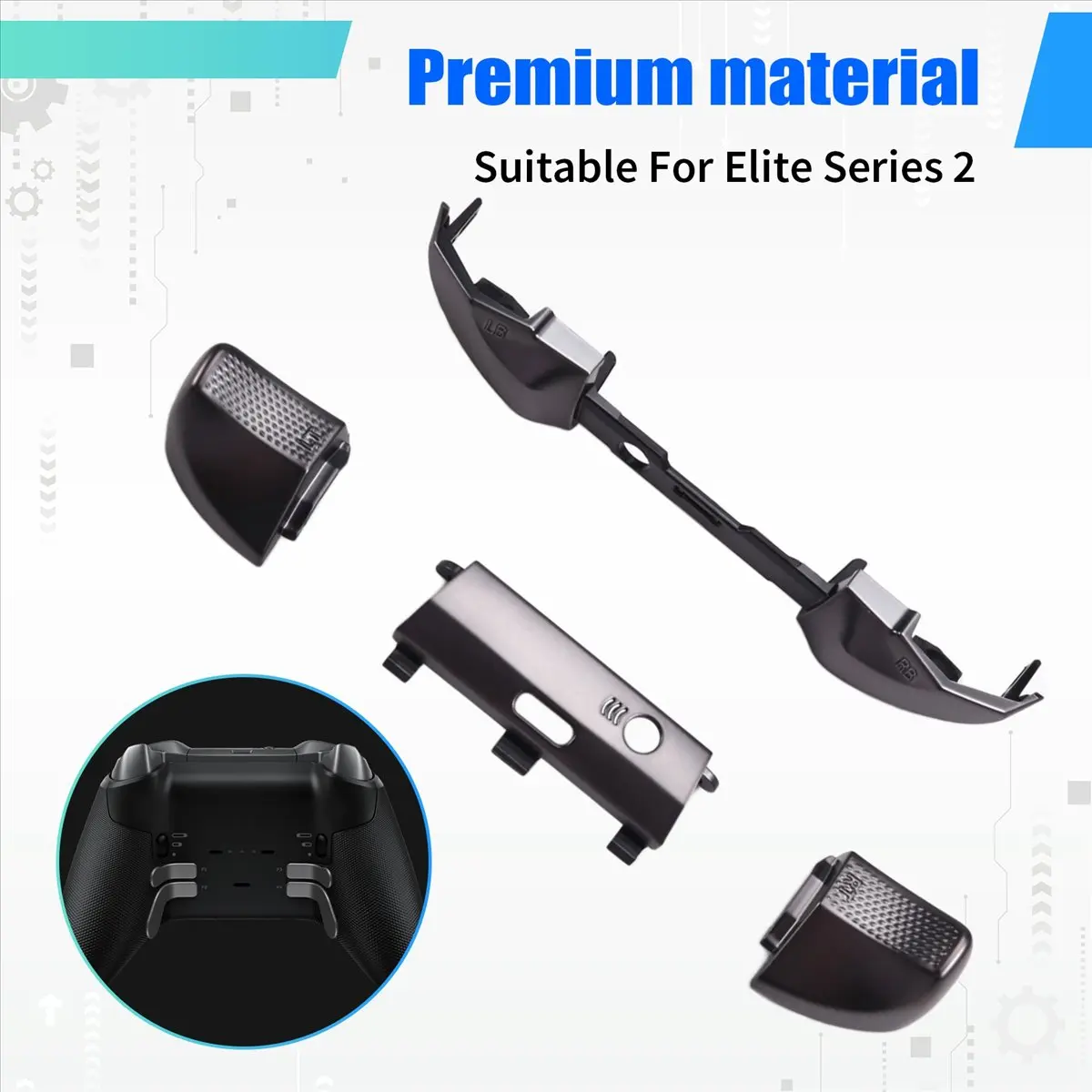 Goodprice Replacement for XBOX Elite Series 2 Controller RB LB Bumper RT LT Trigger Buttons Holder Repair Part Game Accessories