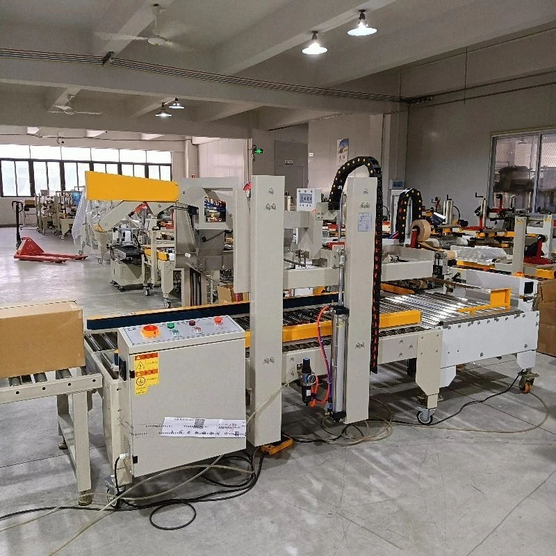 Factory Direct Wholesale Double Columns Fully Auto Flap Carton Sealer Box Packaging Machine for Warehouse Custom