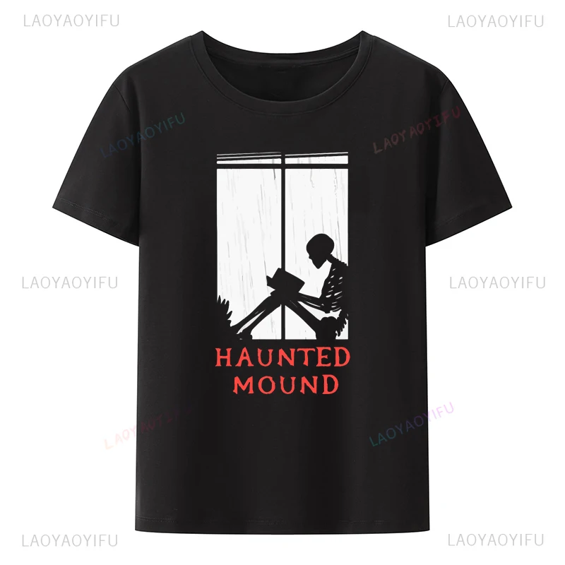 男性と女性のためのsemataryグラフィックTシャツ、お化け屋敷、スケルトン、ホラー、ハロウィーン、カジュアルシャツ、半袖、ゆったりとしたTシャツ