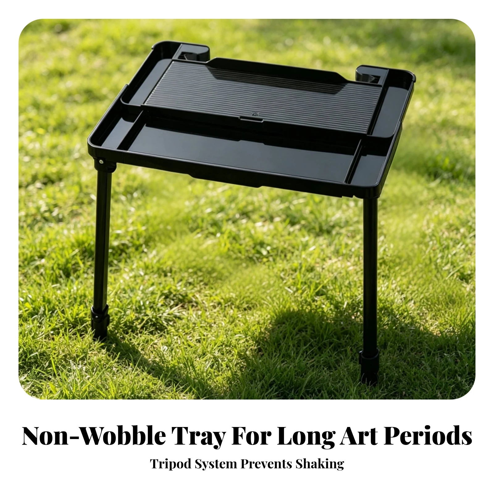Foldable Easel Tray Collapsible Art Easel Tray Adjustable Space-Saving for Artists, Plein Air, Sketching