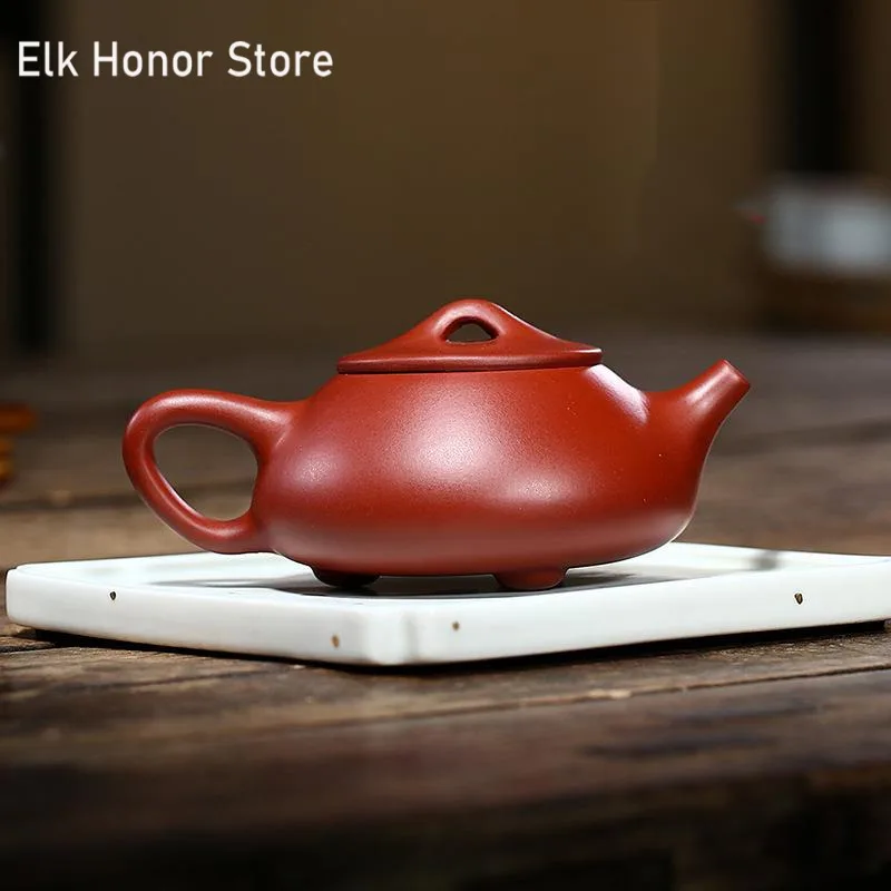 190ml Yixing High-end Purple Clay Teapots Kettle Famous Handmade Stone Scoop Tea Pot Raw Ore Zisha Tea Set Teaware Accessories