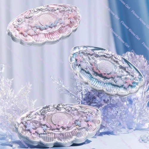 Imagen 2 del producto Flower Knows Shell Pearl Collection 6 colores mate perla mar paleta de sombra de ojos metálico alto pigmento maquillaje de ojos de larga duración