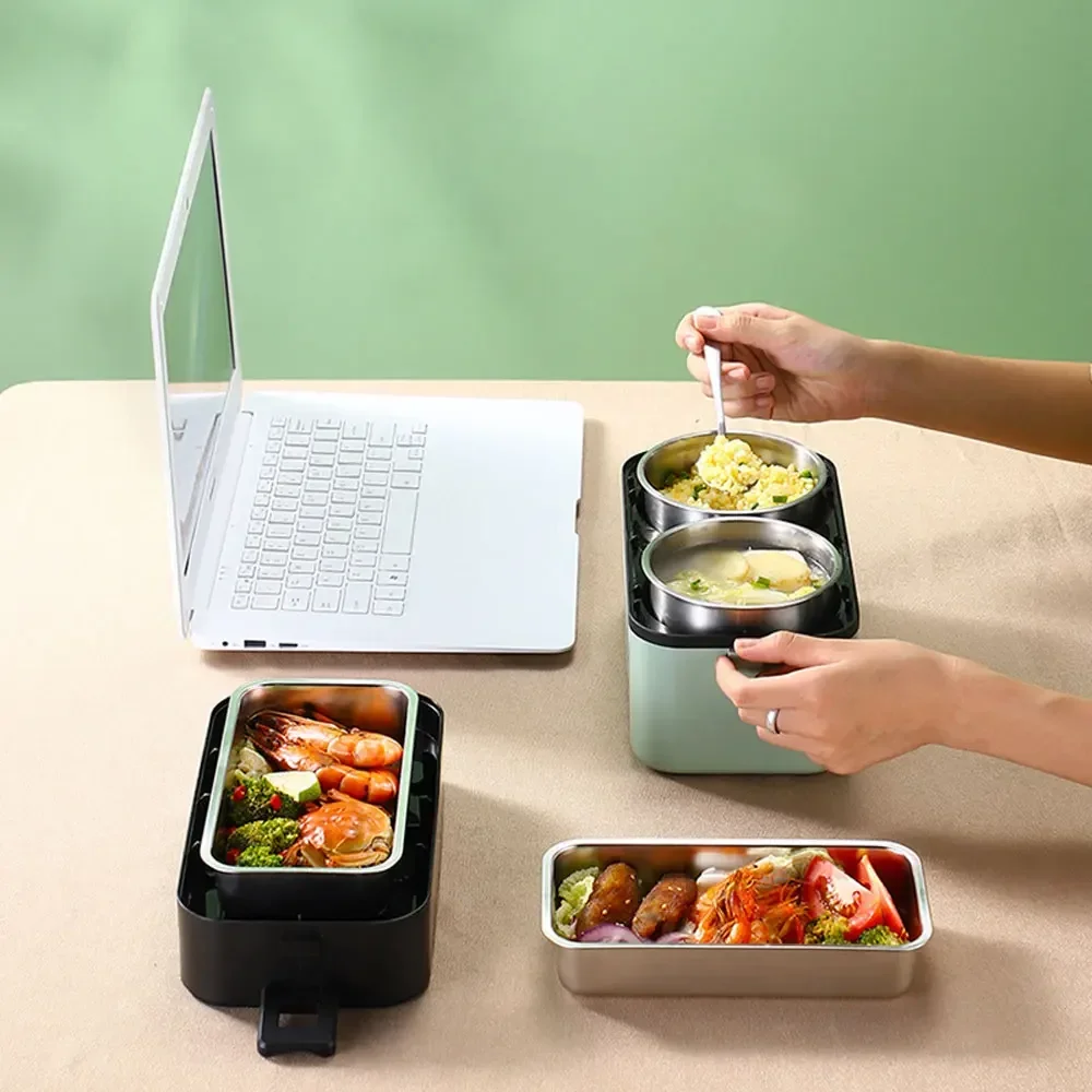 Portable Electric Lunch Box Can Be Plugged Into Electric Heating Cooking Hot Rice Self-Heating Lunch Box