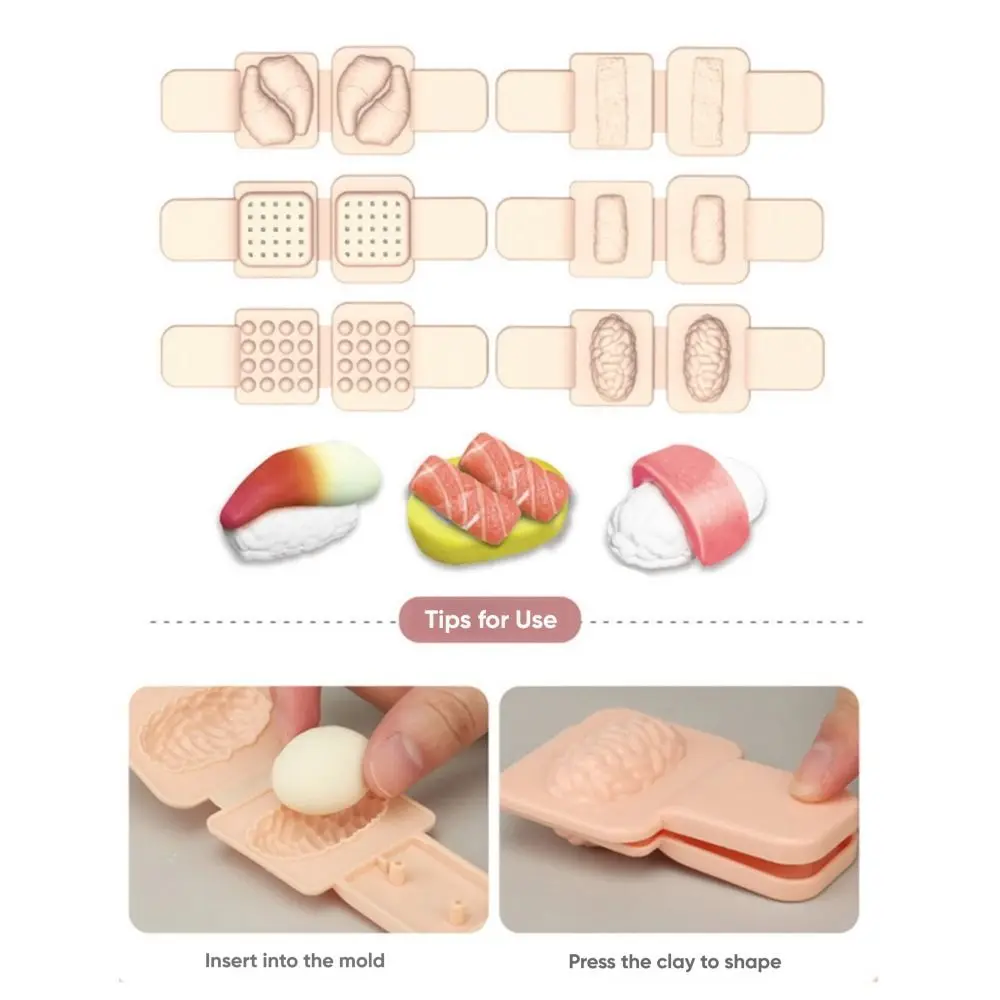 Set di stampi in argilla multicolore Accessori fai da te in plastica Simulazione Cucina Macchina per hamburger Macchina per tagliatelle Kit di stampi in argilla di gomma