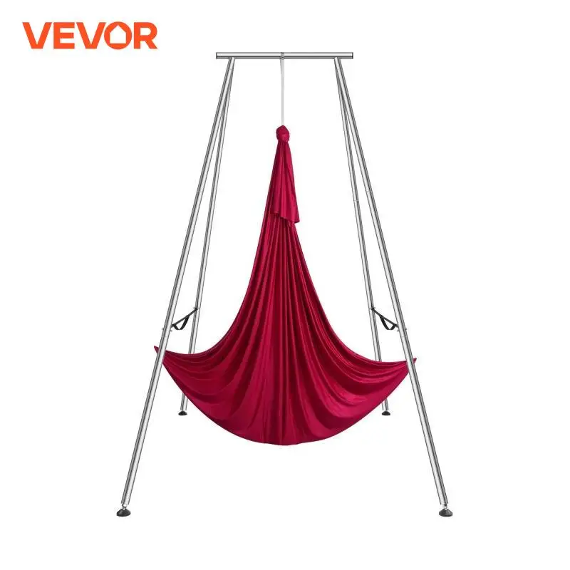 

VEVOR Aerial Yoga Frame & Hammock 9.67FT Professional Yoga Swing Stand with 6.6 Yards Aerial Silks Max 551lbs Indoor Aerial Rig