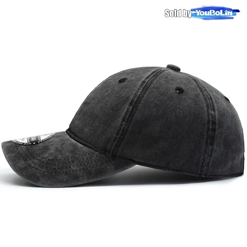 قبعة بيسبول عادية مغسولة للرجال في الهواء الطلق، قبعة للحماية من الشمس أثناء السفر، قبعة عصرية للشارع الكوري للسيدات