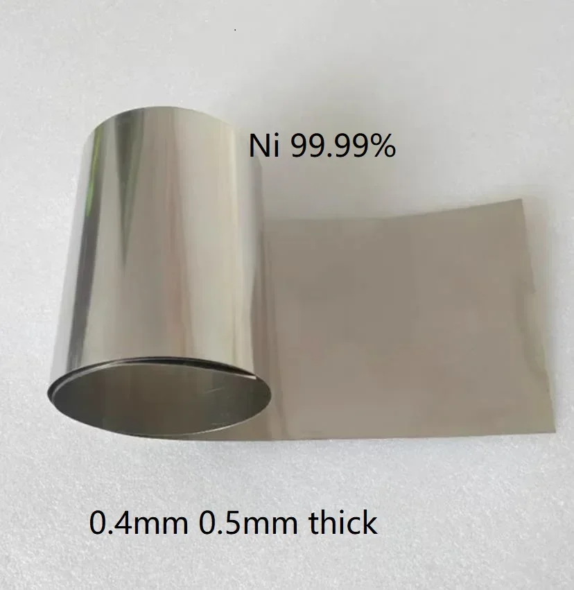 

0.4mm 0.5mm thick Ni 99.99% pure nickel foil N4 N6 Ni sheet Experimental thin nickel plate nickel strap