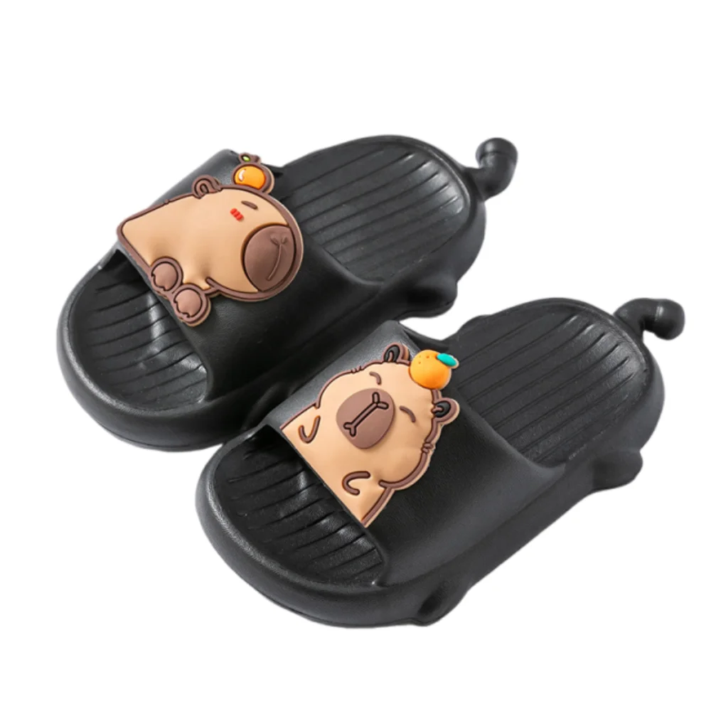 

Casual EVA Capybara Kids Slippers Cute Resilience Cartoon Animal Slippers Anti-slip Soft Children's Bathroom Sandals Home