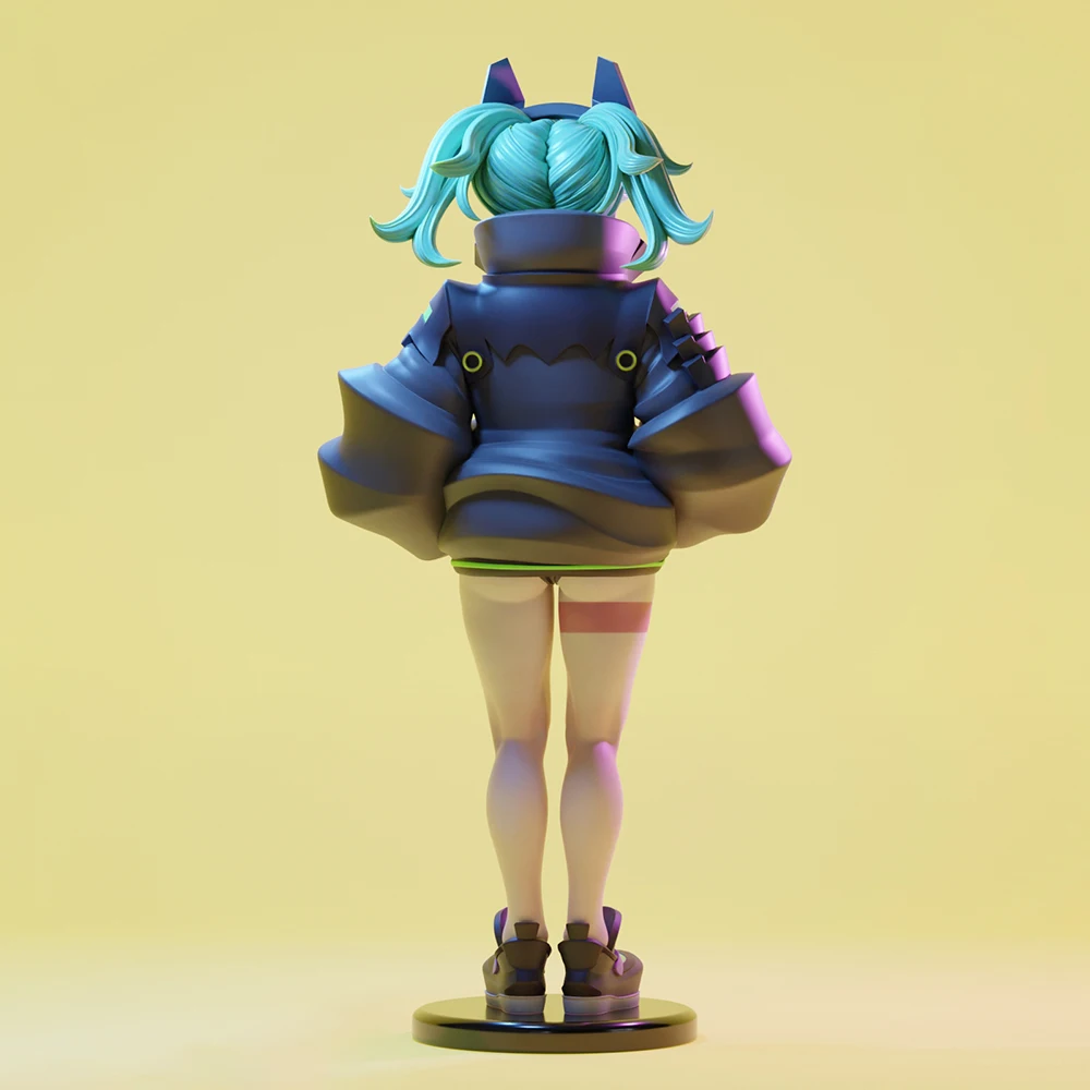 75mm,150mm,300mm Desk ornament,Sexy girl resin model kit, mini 3D printed gray figure statue, unpainted,unassembled