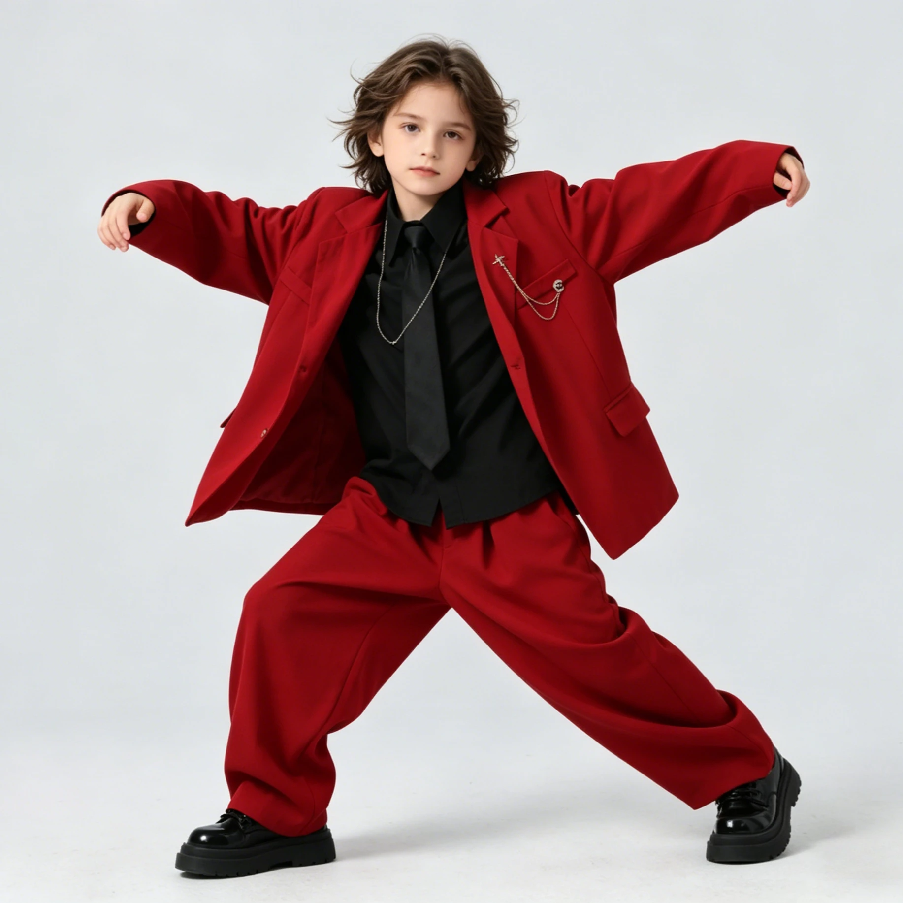Oversize Kids Blazer Pants 2 Piece Suit Streetwear Outfit Boys Girls Hip Hop Jazz Costume For Stage Performance Dance Daily Wear