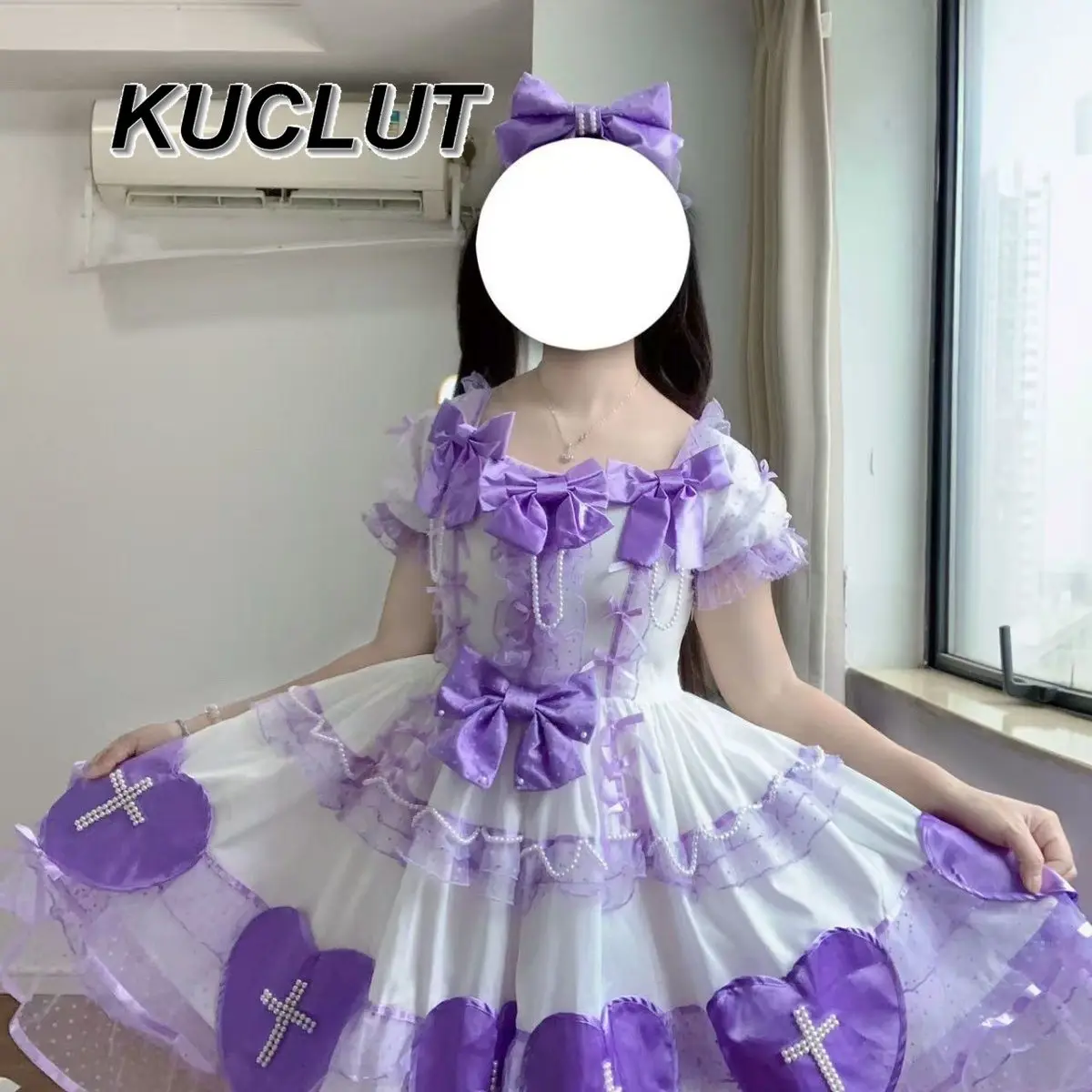 

Sweet and Cute Ball Gown Fashion Ladies Short Sleeve Dress 2025 New Women's Elegant Mini Elegant Lolita Dresses Summer