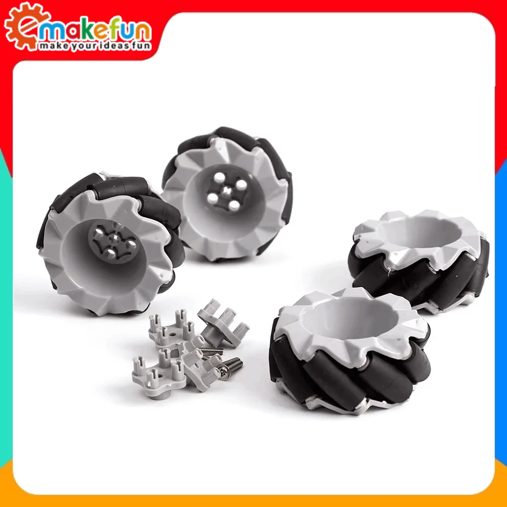 65mm Mecanum Wheel Omni-Directional Smart Car Robot DIY Building Blocks TT Motor Wheel Set of Four