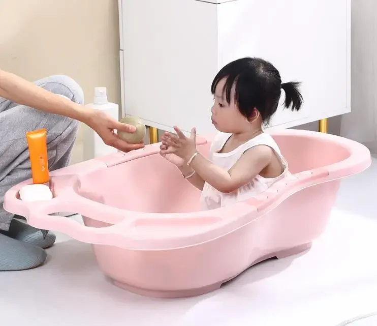 Baby bathtub, foldable, sitting and lying, large bath bucket, baby and newborn supplies