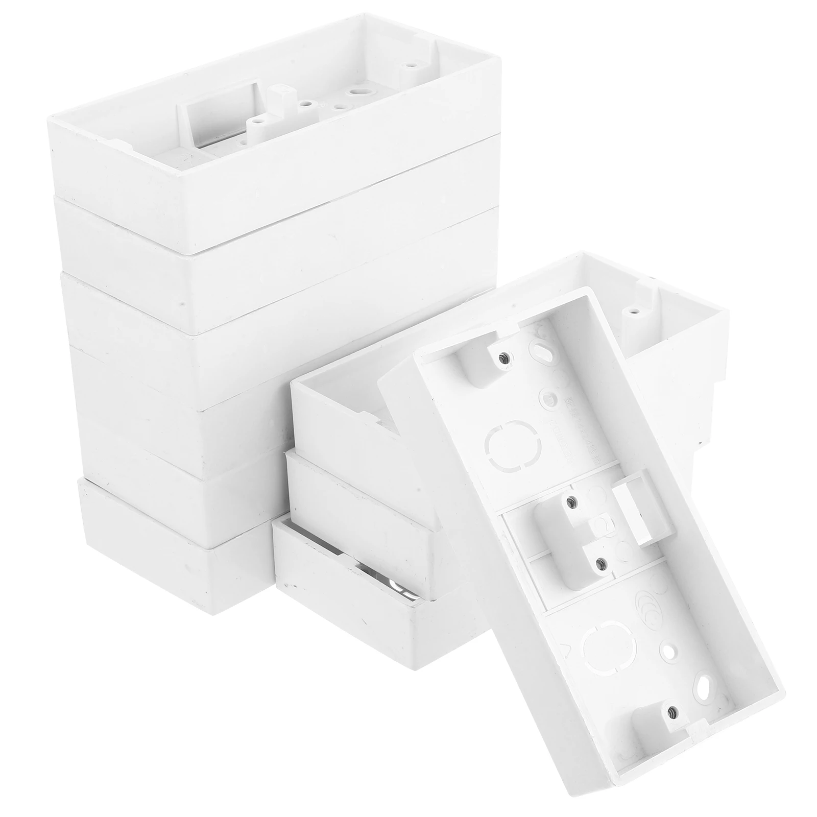 10pcs Surface Mount PVC Electrical Outlet Boxes for Home Kitchen Wall Switch Sockets Junction Box Plastic