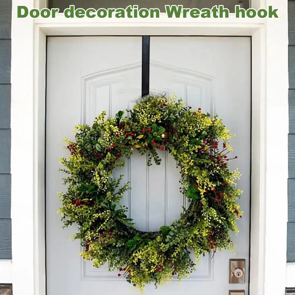 Door Mount Wreath Holder Adjustable Wreath Hanger Holiday Decoration Strong Load-Bearing Christmas Wreath Hook Holiday Decor