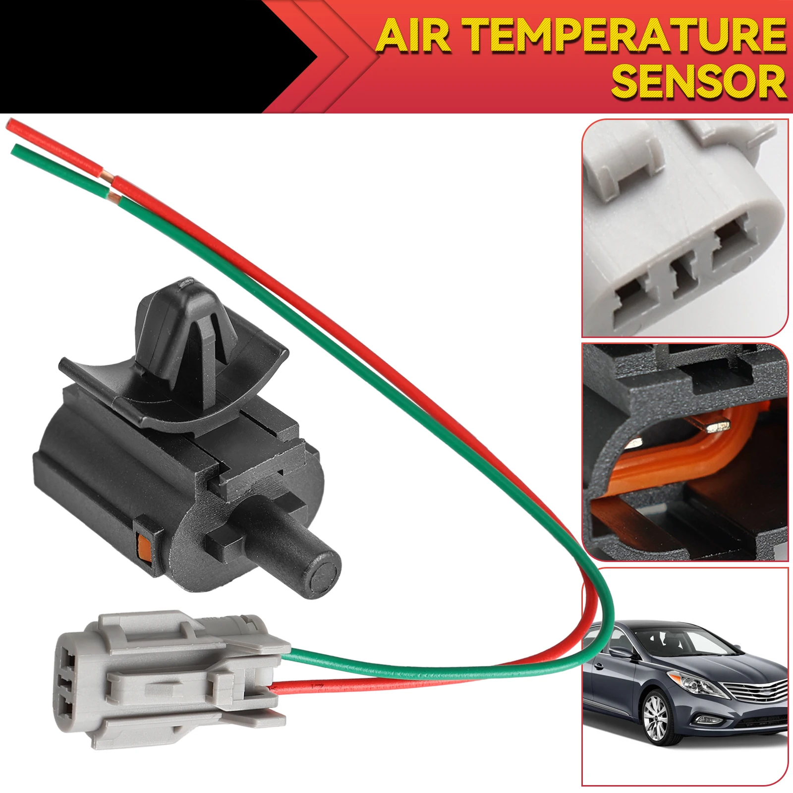 

Air Temperature Sensor Harness For Hyundai Kia Accent Azera Elantra Santa Fe Sonata Tucson Veracruz Forte Optima Sorento Soul