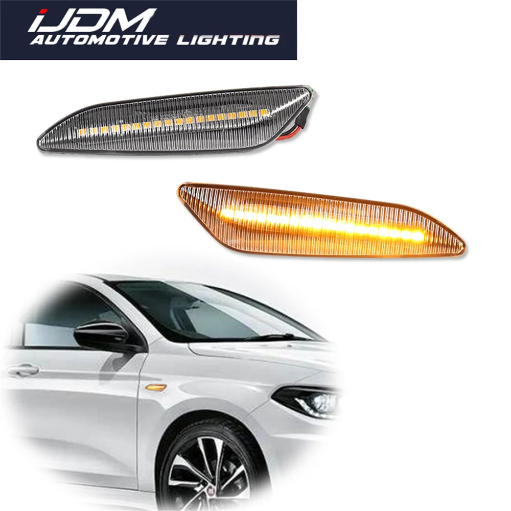 For Chrysler Ypsilon For Fiat Tipo Egea For Alfa Romeo 147 156 For Lancia Delta Dynamic LED Front Side Marker Turn Signal Lights