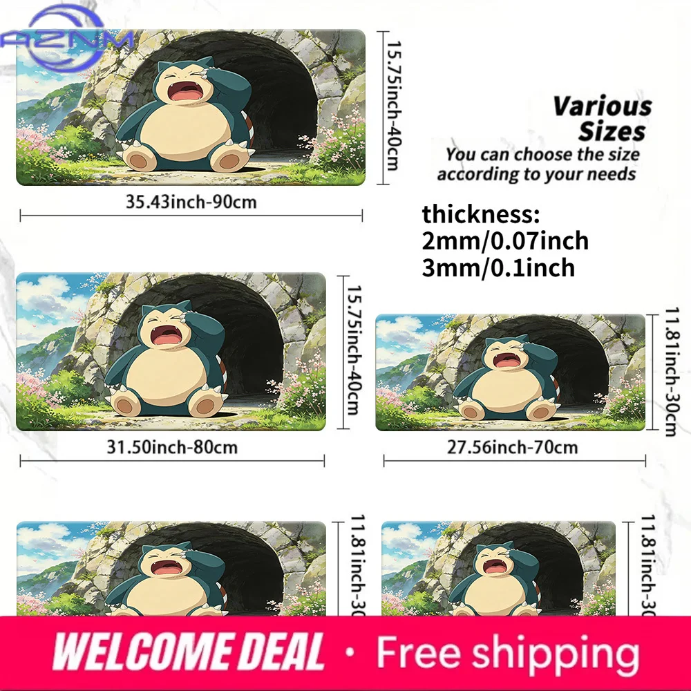 

Snorlax Yawning at Cave Entrance Gaming Mouse Pad with Non-Slip Rubber Base