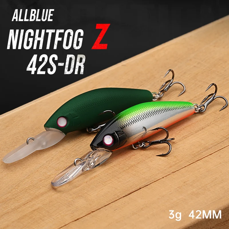 ALLBLUE NightFog Z 42S-DR señuelo de pesca de pececillo de hundimiento pesado cebo duro Artificial de fundición larga aparejos de pesca en roca de agua dulce